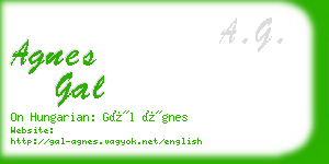 agnes gal business card